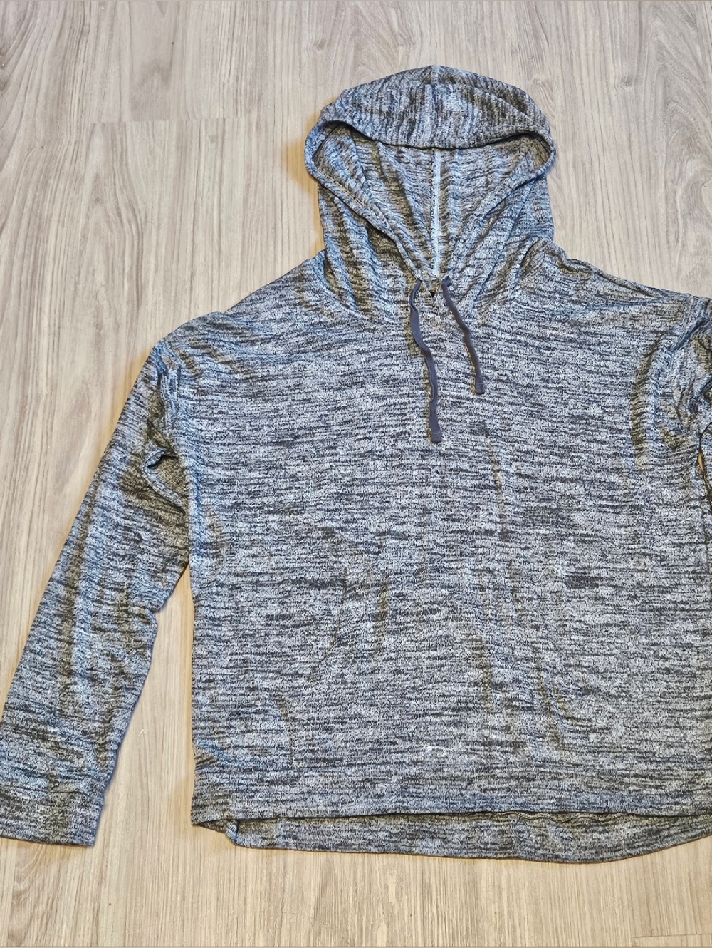 Women's Gray Marled Hooded Sweater - Sz XXL